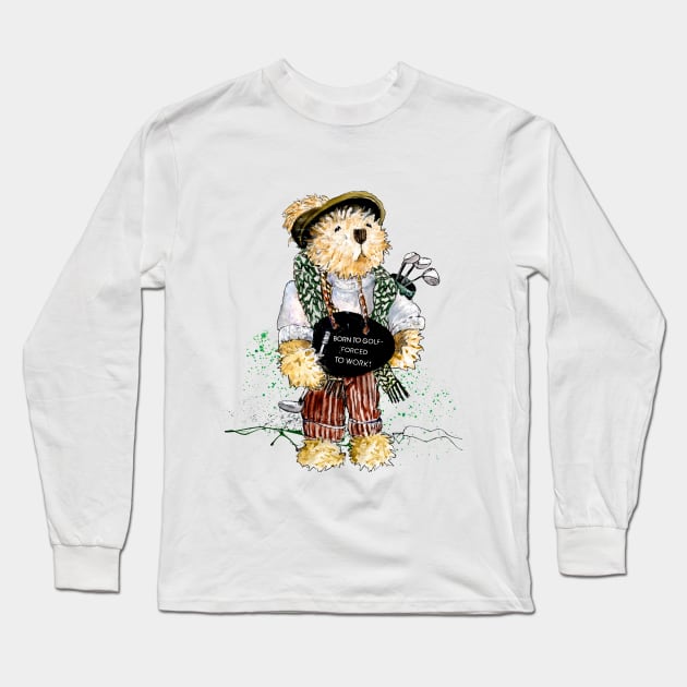 Born To Golf Long Sleeve T-Shirt by Miki De Goodaboom